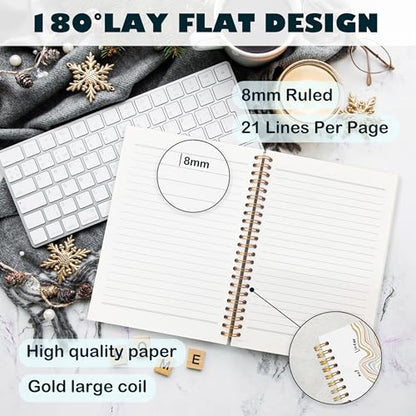 BearCake Positive Affirmations Gifts, Inspirational Motivational Notebook Journal Inspirational Gifts for Women,Progress is not Linear Hardcover Spiral Notebook 5.5x8.3 - color: physiotherapy-linear