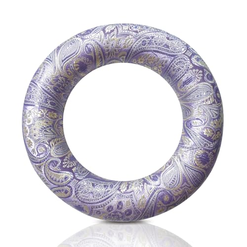 Singing Bowl Cushion for Tibetan Singing Bowls, Handmade Silk Brocade Round Cushion Pillow for Sound Healing and Crystal Sound Bowls Accessories(6.7 Inch,Violet) - color: Violet, size: 6.7 Inch