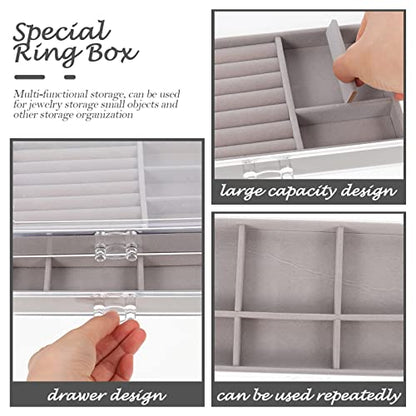 Zerodeko Decorative Desktop Storage Box Jewelry Organizer Drawer Design for Easy Access for Bedroom Dressing Table Maximize Space and Keep Your Belongings Tidy