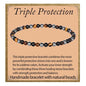 LPBeads Handmade Natural Gemstone Stretch Elastic Bracelet Healing Crystal Round Stone Beads Jewelry Gifts for Women Men - color: Onyx Tiger Hematite Mixed, size: 4mm