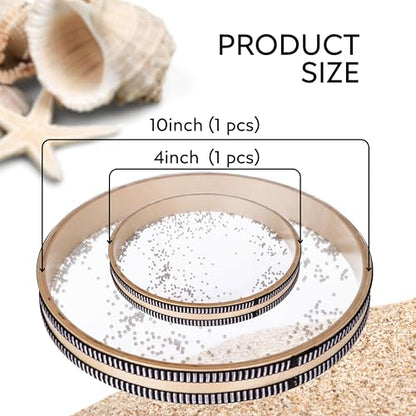 Pack of 2 Ocean Sound Drum – 10 Inch Ocean Drum and 4 Inch Wave Reel Musical Instruments for Adults Sea Sound for Relaxation Meditation Yoga Sea Reel for Home Supplies - size: Pack of 2