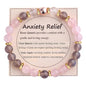 KSQS Healing Stone Bead Bracelet for Women, Natural Gemstones Balance Protection Bracelet, Spiritual Crystal Beads Bracelet Anxiety Relief with Meaning Card - style: Anxiety Relief