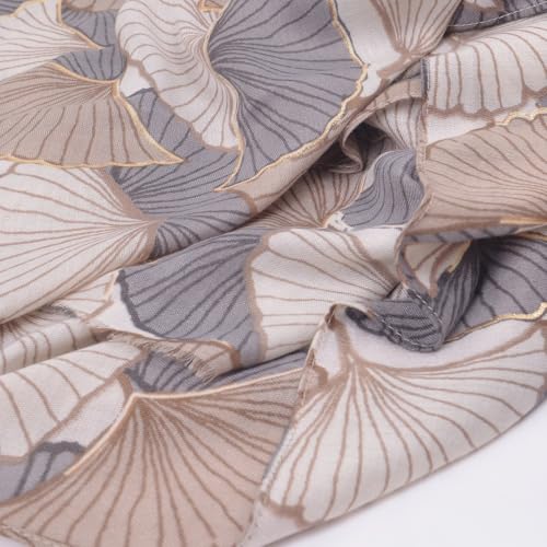 Soft Silky Pashmina Shawl Wrap for Women,Lightweight Spring, Elegant Wrap for Spring Wedding & Travel - color: Golden Ginkgo
