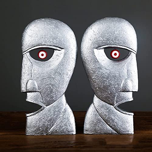 Buddha Statue,Resin Statue Decorative, The Division Bell Head Sculpture Ornaments, Home Abstract Figurines Crafts Living Room Desktop Decoration