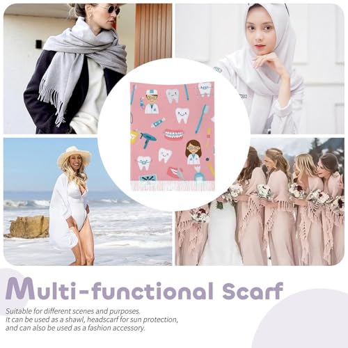Ladies Warm Autumn Scarf Pashmina Wraps Shawl Winter Cozy - color: Picture (367)