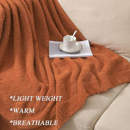 bearberry Super Soft Fall Throw Blanket Lightweight Cozy Warm Throw Blankets for Couch Bed Sofa All Season (Caramel, 40”x50”) - color: Caramel, size: Kids(40″x50″)