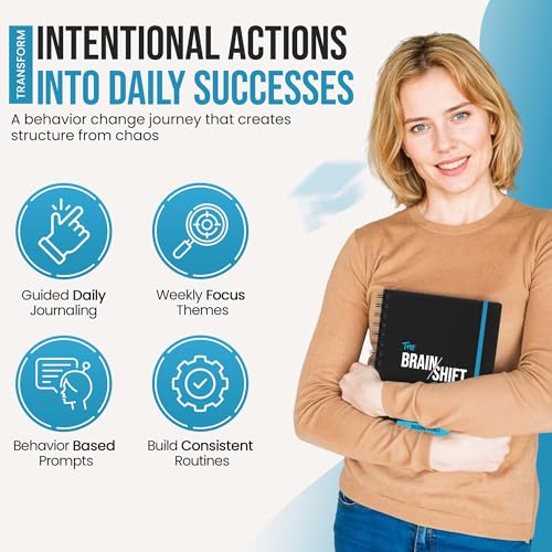 The Behavior Shift Brain Shift Journal: Decisions & Goals - Productivity Planner with Guided Prompts for Personal growth, Goal & Decisions - Gratitude & Manifestation journal -13 Week Self Care Tool