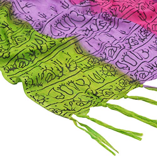 OMA Large OM Mantra Scarf Block Printed Wrap Prayer Shawl For Yoga & Meditation - Premium Quality BRAND