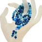 AD Beads 6mm Natural Healing Gemstones Buddhist 108 Prayer Mala Stretchy Bracelet Necklace - color: Blue Stripe Agate