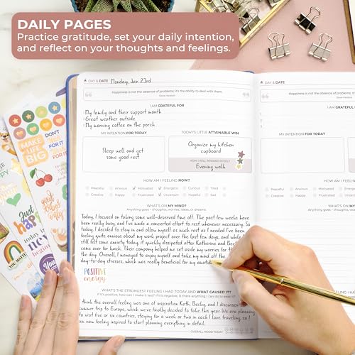 Clever Fox Inner Peace Journal – Guided Stress & Anxiety Relief Journal with Prompts – Healing & Self-Discovery Notebook for Women & Men (Mystic Blue) - color: Mystic Blue
