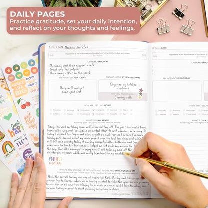 Clever Fox Inner Peace Journal – Guided Stress & Anxiety Relief Journal with Prompts – Healing & Self-Discovery Notebook for Women & Men (Mystic Blue) - color: Mystic Blue