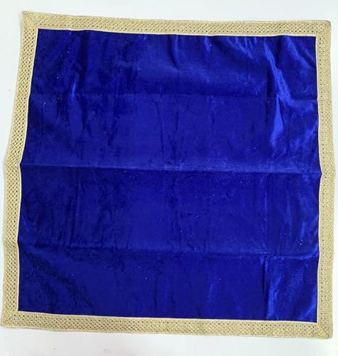 SMMS Spiritual Velvet Table Cloth Altar Tarot Spread (Blue, Medium- 61cm*61cm/ 24inch*24inch) - color: Blue, size: Medium- 61cm*61cm/ 24inch*24inch