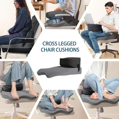 Seat Cushion for Office Chairs - Cross Legged Yoga Meditation Cushion Floor Pillows Yoga Enthusiasts Chair Cushion for Adults Long Sitting