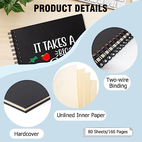 It Takes A Big Heart Hardcover 160 Pages Spiral Notebooks 6x8 Inches for Writing and Drawing, Funny Black Journal Or Diary Gift For Teacher, Childminder and Teaching Assistant, End Of Year