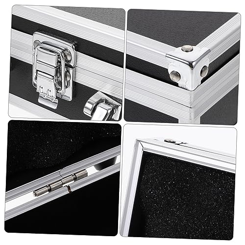 Mikinona Multi Functional Aluminium Tool Case Portable Hard Briefcase for Men Capacity Storage Box with Safety Clasp for Daily Use and Organizing Gadgets