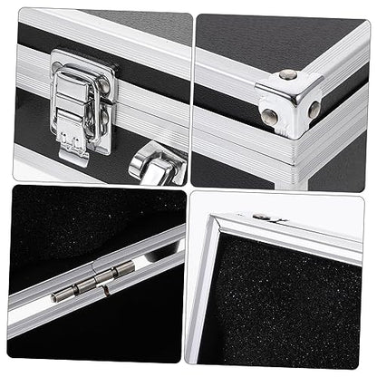 Mikinona Multi Functional Aluminium Tool Case Portable Hard Briefcase for Men Capacity Storage Box with Safety Clasp for Daily Use and Organizing Gadgets
