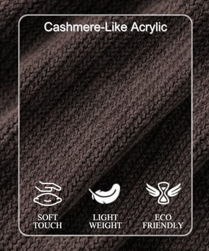 Ferand Shawl Wraps for Women, Cozy Lightweight Poncho Cape with Pockets, Warm for Fall Winter Travel - color: Brown
