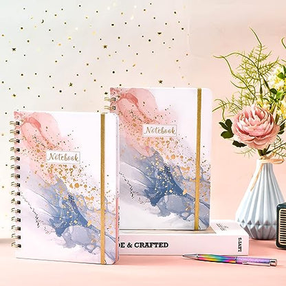 Ruled Notebook/Journal - Daily Planner with Premium Thick Paper, 6.2" X 8.4", Spiral Notebook/Journal, Banded with Waterproof Hardcover, Exquisite Inner Pocket for School, Office & Home - color: white-2