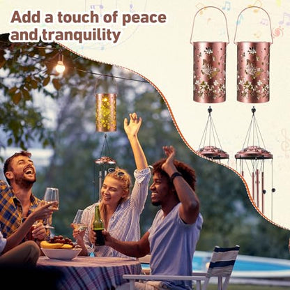 Retisee Butterfly Solar Wind Chimes Outdoor Metal Butterfly Gifts Solar Light Windchimes Outside Indoors Christmas Decoration Birthday Gift for Home Lawn Porch Patio Garden Yard - style: Butterfly