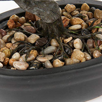 Artificial Bonsai Tree Juniper Faux Plants Indoor Small Fake Plants Decor with Ceramic Pots for Home Table Office Desk Bathroom Shelf Bedroom Living Room Farmhouse Decorations - style: Japanese