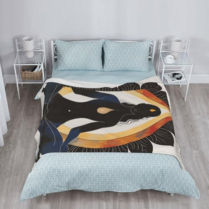 Yoga Meditation Prints Throw Blanket (280g Flannel) Anti-Pilling Warm Fuzzy Blankets for Bed Sofa Couch Travel 40x50 inch