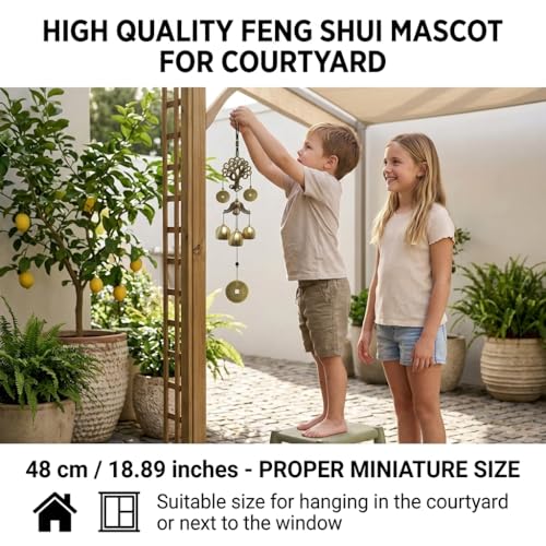 Wind Chimes Outdoor Fortune Tree WindChimes Metal Bells Wind Chime Christmas Decor Home Garden Hanging Decoration Gift One Size