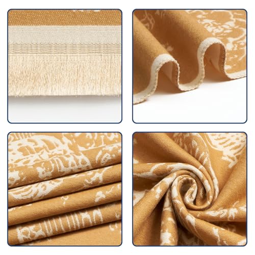 QIUTIMIY Pashmina Shawl Wraps for Womens Winter Scarf Reversible Pattern Designer Ladies Shawls and Wraps for Evening Dresses - color: Flower8-khaki