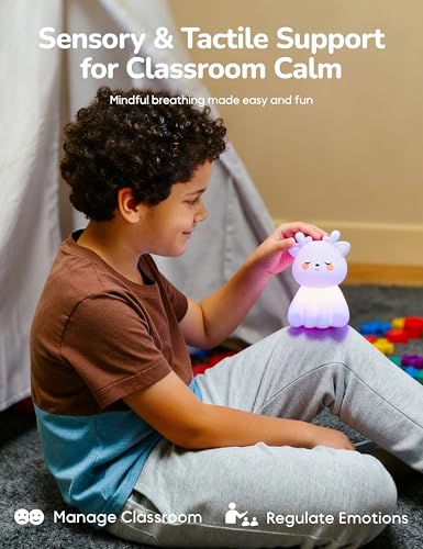 Breathing Pal 'Deedee'- Mindfulness Breathing Light, Guided Visual Meditation Breathing Light, Anxiety Relief Items for Calm Down Corner/Meditation/Sleep for Adult&Kid - size: DeeDee (Deer)