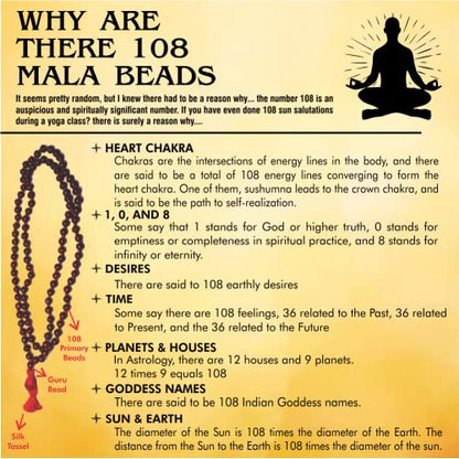 Mala Pack of 2 Rose Wood Mala and Tulsi Mala Beads 108 + 1 | Buddhist Prayer Beads Mala for Jaap and Unique rudraksha mala| knotted prayer beads & Meditation Beads