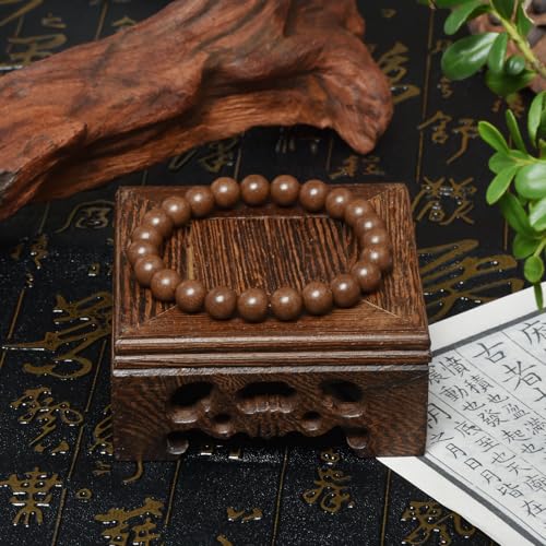 DomKim Handmade Chinese Fragrant Botanical Beads Herbal Incense Mala Bracelet Natural for Calm, Aromatherapy - size: 8mm*23