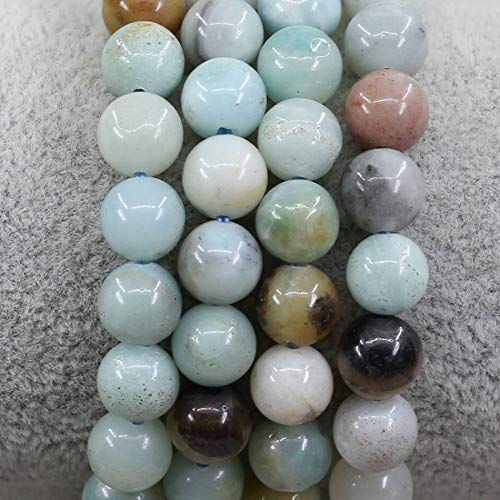 Keleny Gem Semi Precious Gemstones 8mm Round Beads Crystal Stretch Bracelets 7 Inch Unisex - color: Multicolor Amazonite