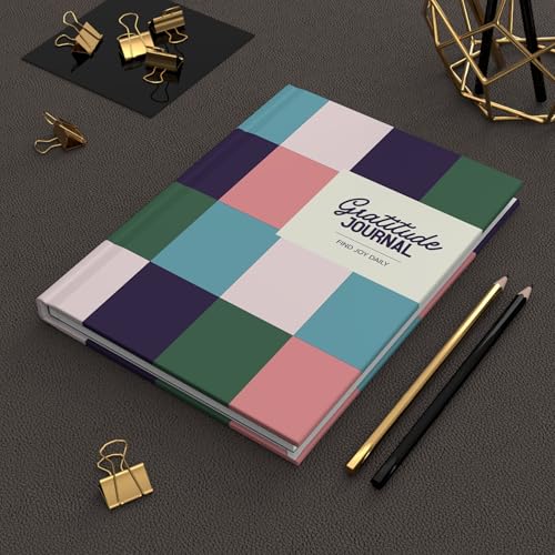 Hardcover Gratitude Journal | Matte Geometric Notebook C