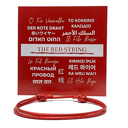 Red String Bracelet for Men and Women - Adjustable Kabbalah Protection Cord - Waterproof Nylon - Surfer, Strength, Power, Talisman, Good Luck Charm, Energy, Red String of Fate, Love, Evil Eye (1)