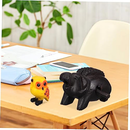 VICASKY 3pcs Wooden Sound Toad Pig Owl Music Percussion Instruments for Home Office Decoration Realistic Sounds Premium Craftsmanship