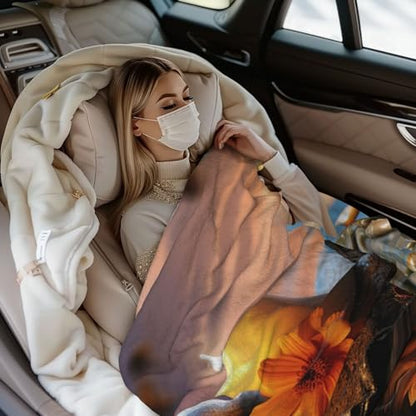 60"X50" Throw Blanket Plush Flannel Fleece Blanket Soft Lightweight Candles Meditation Stones Cozy Blankets for Bed Couch Sofa Travel - size: 60"x50"