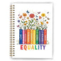 LGBTQ Equality Book Floral Notebook, Pride Month Gifts Journal, Diversity and Inclusion Journal, LGBT Rainbow Pride Hardcover Spiral Notebooks, 5.5x8.3 Inch - color: Color_6