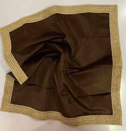 SMMS Spiritual Velvet Table Cloth Altar Tarot Spread (Brown, Small- 46cm*46cm/ 18inch*18inch) - color: Brown, size: Small- 46cm*46cm/ 18inch*18inch