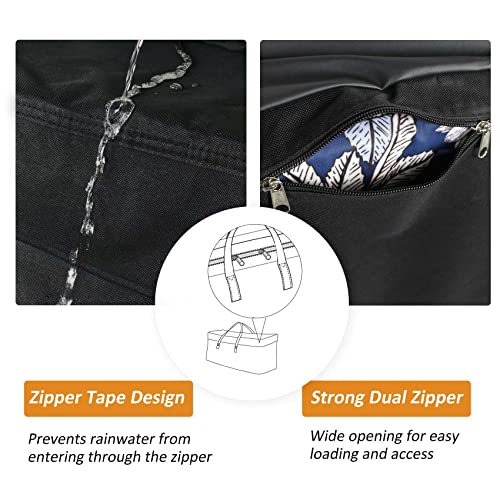 NettyPro Patio Cushion Storage Bags Water-Resistant Extra Large Bag for Outdoor Furniture Christmas Tree Storage Bag 9 Ft, 65 x 20 x 28 Inch, Black