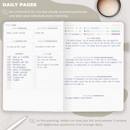 Clever Fox Self-Care Journal – Daily Reflection Notebook – Mental Health & Personal Development Planner, Meditation & Mood Log, A5 (Foggy Alps) - color: Foggy Alps, size: A5 (5.8'' x 8.3'')
