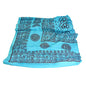 Prabhuji's Gifts Meditation Yoga Prayer Shawl with Om Symbol, Turquoise Multi-Use Wrap - Unisex