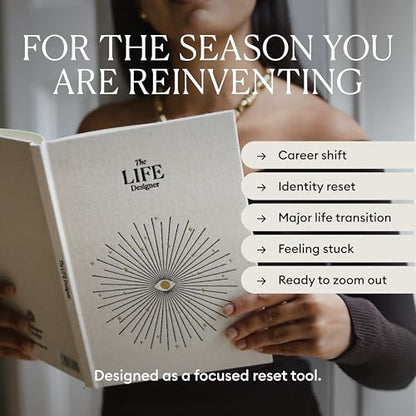 Intelligent Change Life Designer Journal – Guided Life Planner for Goal Setting & Self Reflection – Undated 10 Year Vision Book for Personal Growth & Mindfulness – Natural Cotton Hardcover