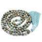 mala Beads Necklace for Women Man, mala Bracelet, Prayer Beads Necklace - color: African turquoise