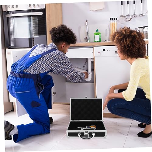 TOYANDONA Multifunctional Briefcase Portable Tool Case for Men Large Capacity Hard Shell Storage Box with Safety Clasp and Ergonomic Handle for Secure Instrument and Accessory Carrying