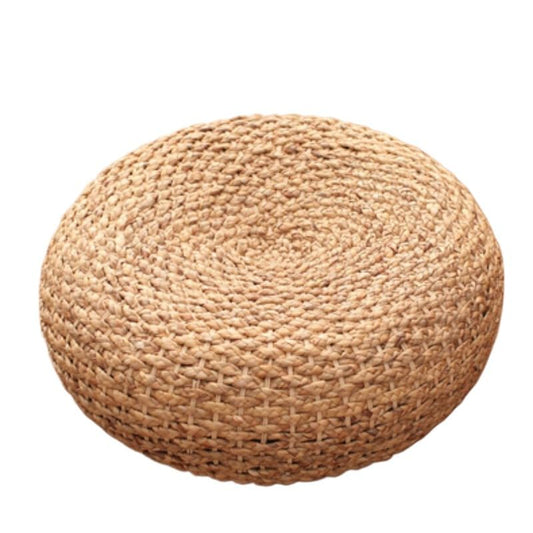 Natural Fiber Floor Cushion - Perfect for Meditation, Yoga, and Relaxation (Narcissus Vine (Bottom Half),Diameter 40 * 40 * Height 15 cm) - color: Narcissus Vine (Bottom Half), size: Diameter 40 * 40 * height 15 cm