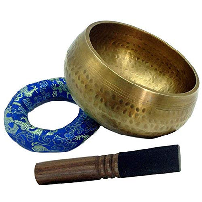 Meditation Bowl Professional Quality Hand Hammered Tibetan Singing Bowl Seven Metals Musical Instrument Healing