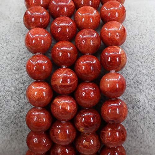 Keleny Gem Semi Precious Gemstones 8mm Natural Stone Round Beads Crystal Stretch Bracelets 7 Inch Unisex - color: 8mm Red Grass Coral