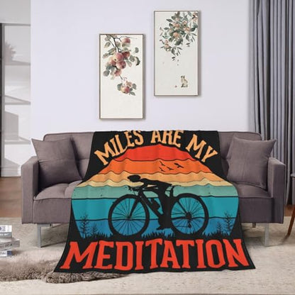 Miles are My Meditation Throw Blanket for Men Women Couch Bed Sofa Throw Blanket 60"x50" Blankets - size: 60"x50"