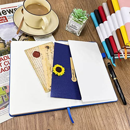 Notebook Journal, College Ruled Notebook Lined A5 160 Pages,Hard Cover Journals for Writing, Notebooks for Work Office School Women Men,5.7 inches x 8.4 inches(Dark Blue) - color: Dark Blue