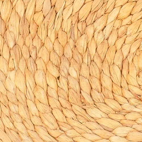 Water Hyacinth Cushion | Non-Slip Exercise & Fitness Mat for Meditation | Natural Rug, Straw Floor Mat for Meditation, Mat for Living Room, Bedroom and More