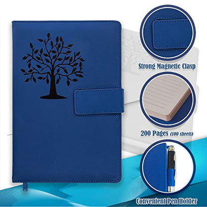The Tree Of Life Refillable Writing Journal | 5x8 Inches, 200 Lined Pages, Magnetic Clasp, Refillable Diary, Cute Notebook Journal, Personal Journal for Women, Journal for Men
